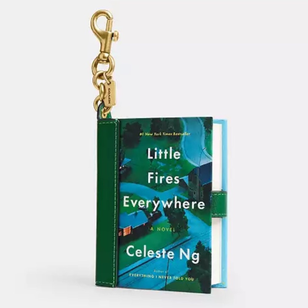 🔥📚🔥 COACH LITTLE FIRES EVERYWHERE BY CELESTE NG BOOK BAG CHARM 🔥📚🔥 NWT 🔥📚🔥